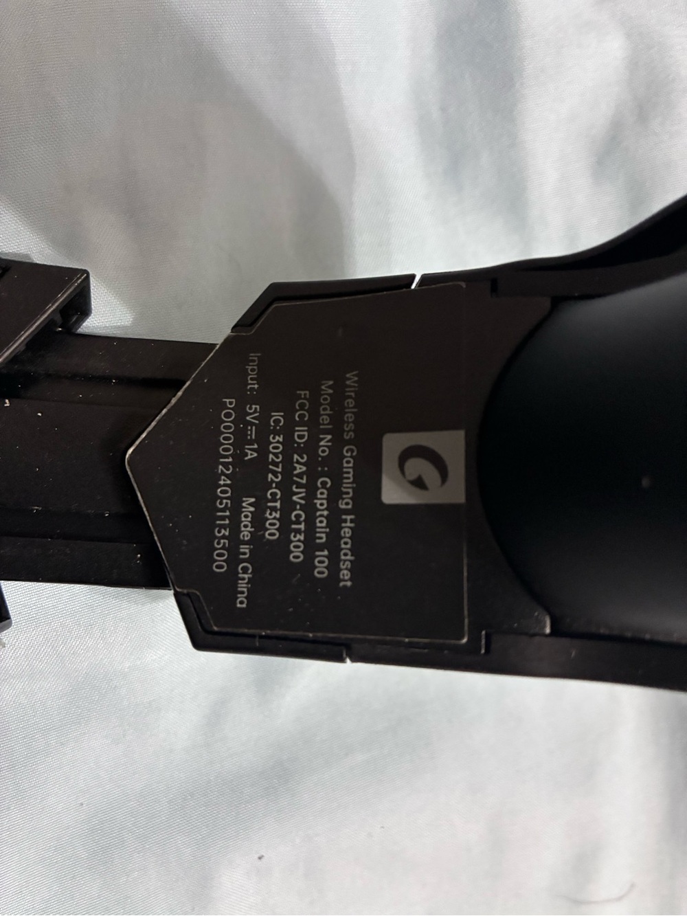Black Wireless Gaming Headset - Captain 100